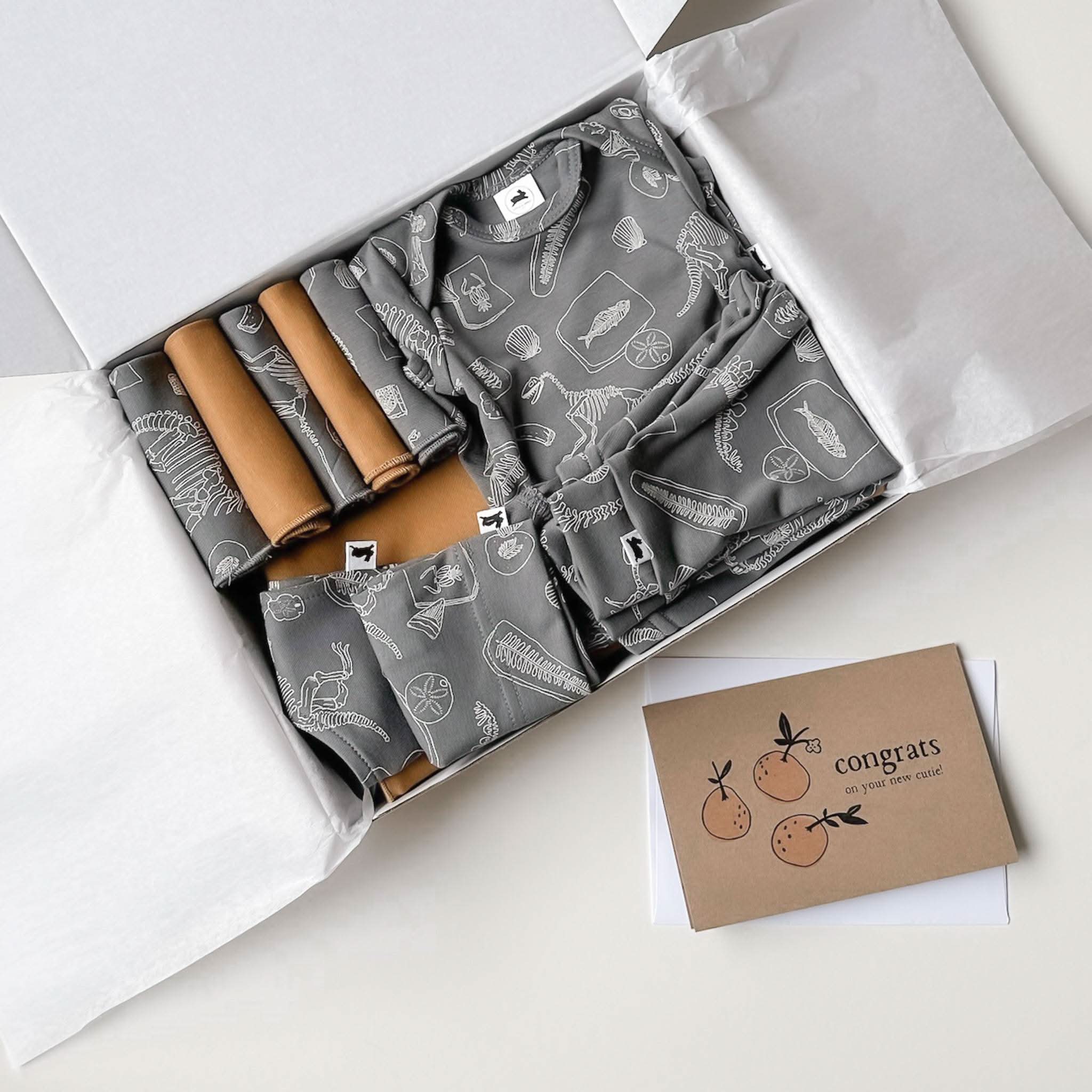Bamboo Baby Capsule Gift Box | Fossil & Umber-4