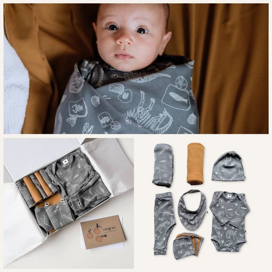 Bamboo Baby Capsule Gift Box | Fossil & Umber-0