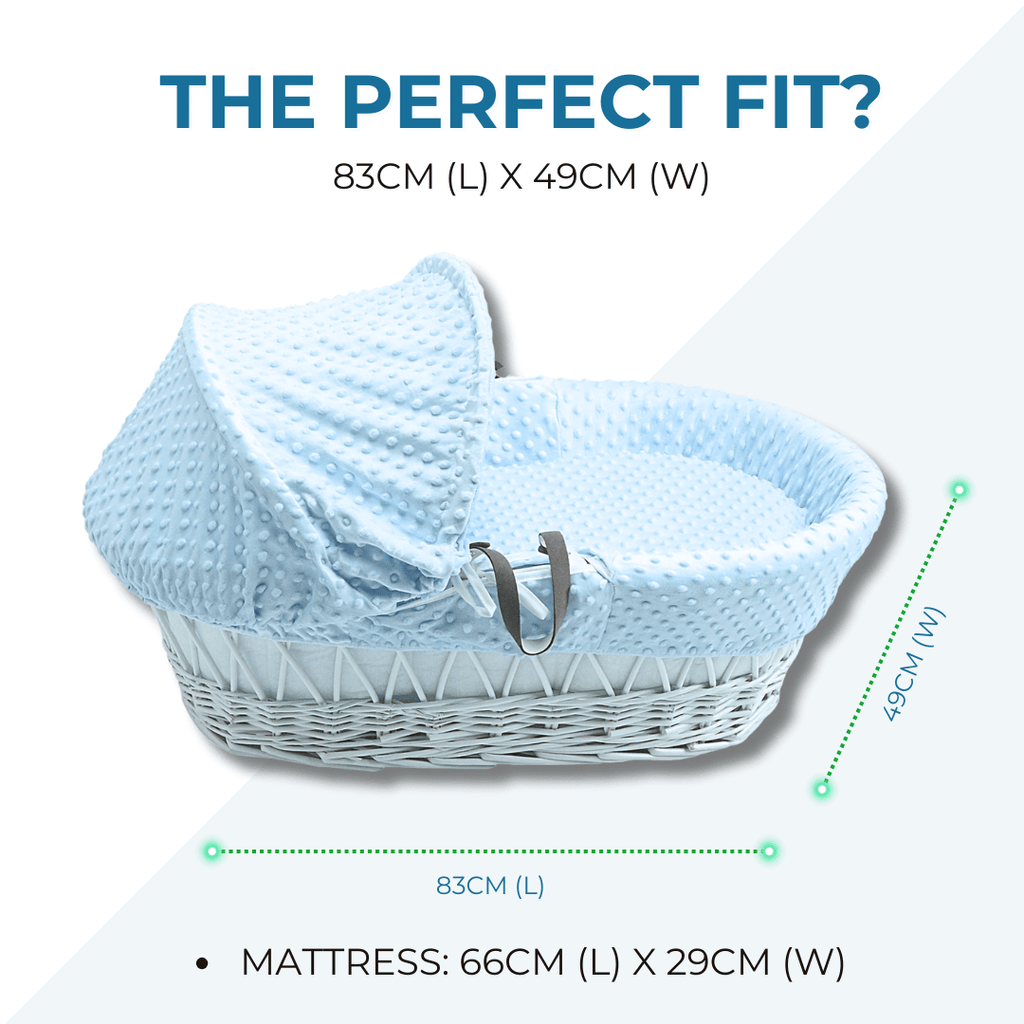 Grey Dimple Grey Wicker Baby Moses Basket With Stand-3
