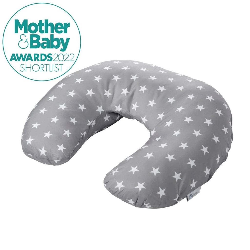 Breast Feeding Maternity Nursing Pillow - Grey with Stars-1