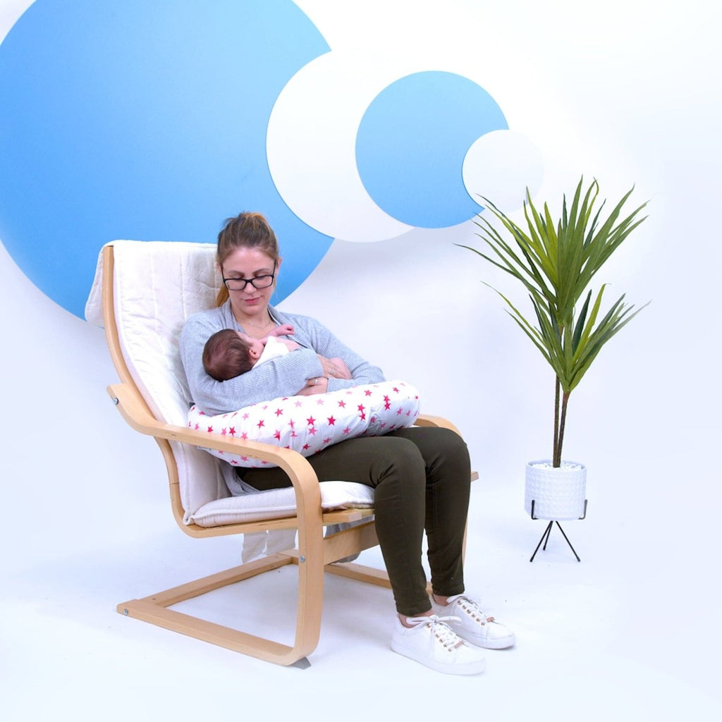 Breast Feeding Nursing Pillow - Little Pink Star (COVER ONLY)-2