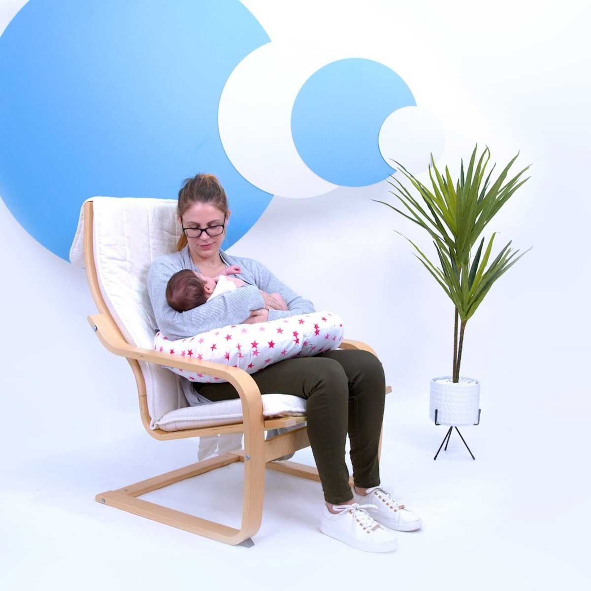 Breast Feeding Nursing Pillow - Little Pink Star (COVER ONLY)-2