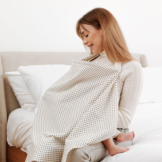 Breastfeed Apron - Grey Stars-Clearance-0