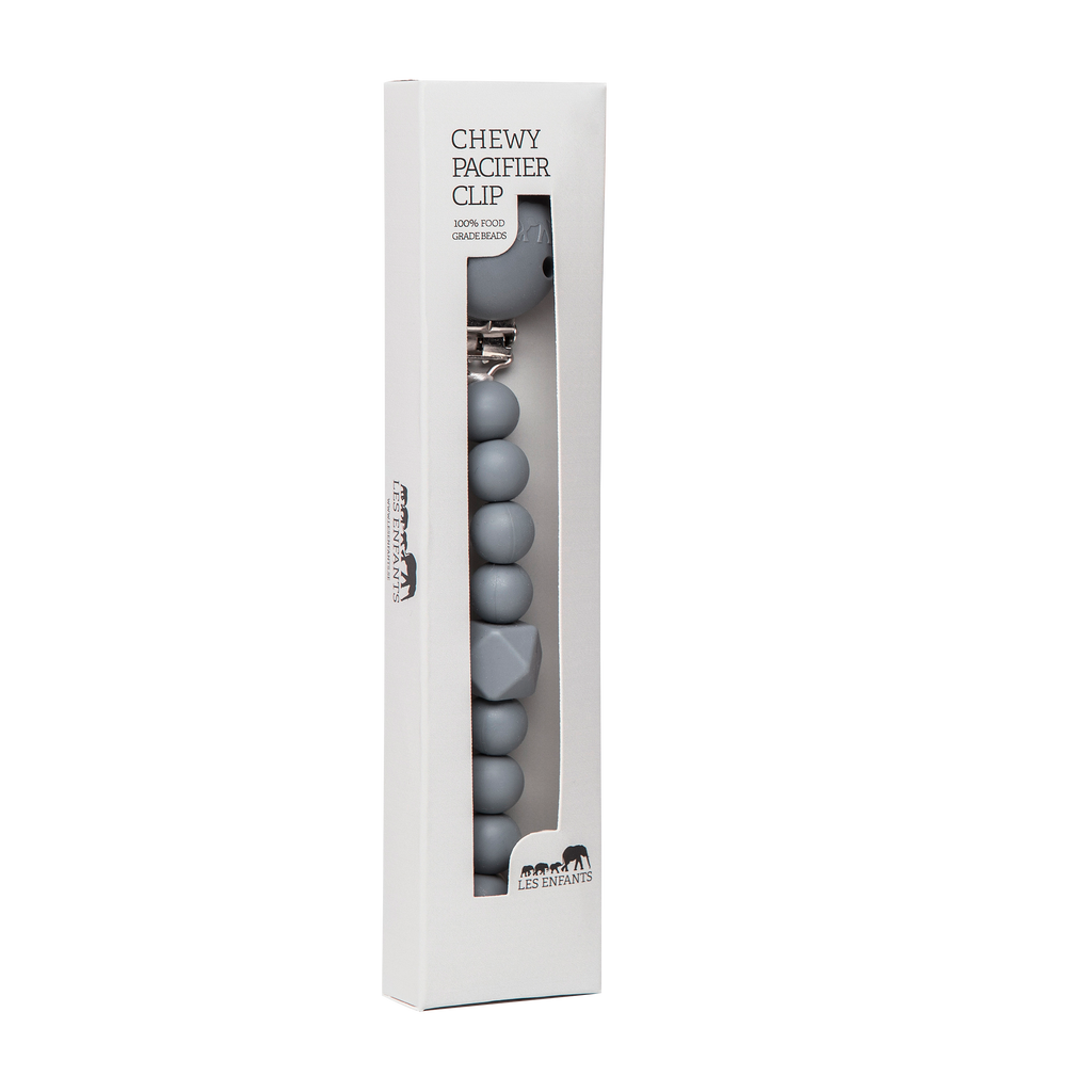 Chewy Pacifier Clip - Grey