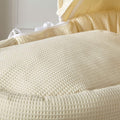 Cream Waffle Moses Basket Bedding Set-0