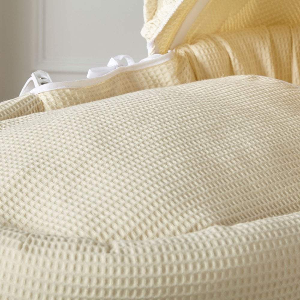 Cream Waffle Moses Basket Bedding Set-0