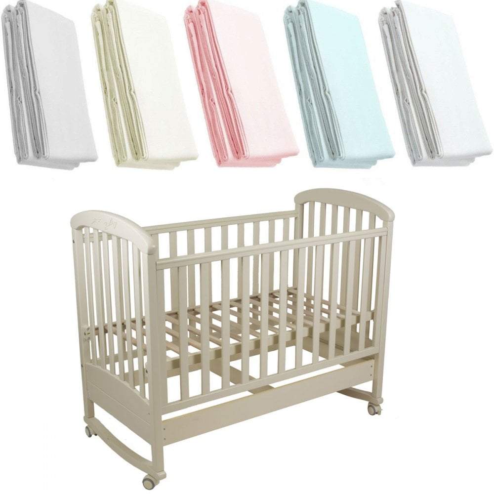 Crib Jersey Fitted Sheets 100% Cotton 40x90cm - Pack Of 2 - Fits All Models-0