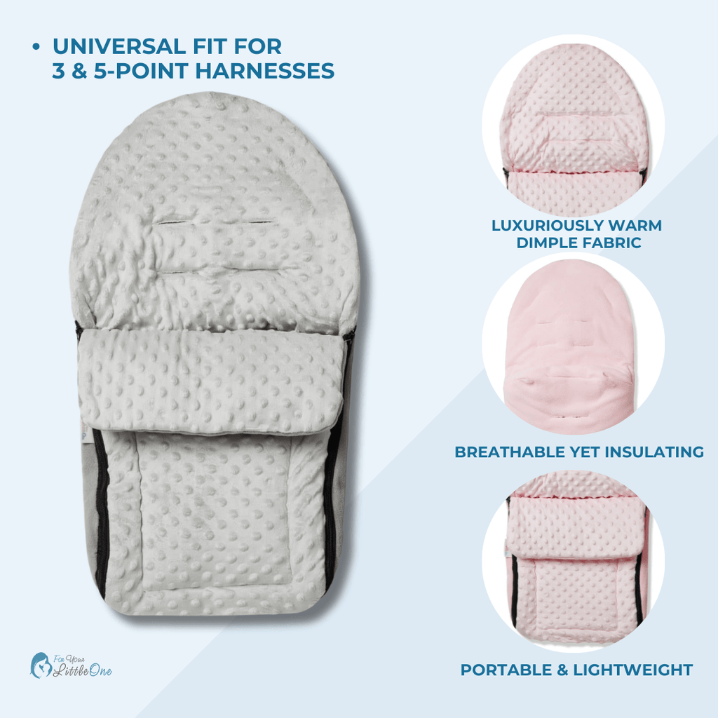 Universal Dimple Car Seat Footmuff / Cosy Toes - Fits All 3 And 5 Point Harnesses-2