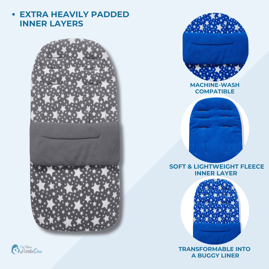 Universal Fleece Pushchair Footmuff / Cosy Toes - Fits All Pushchairs / Prams And Buggies-2