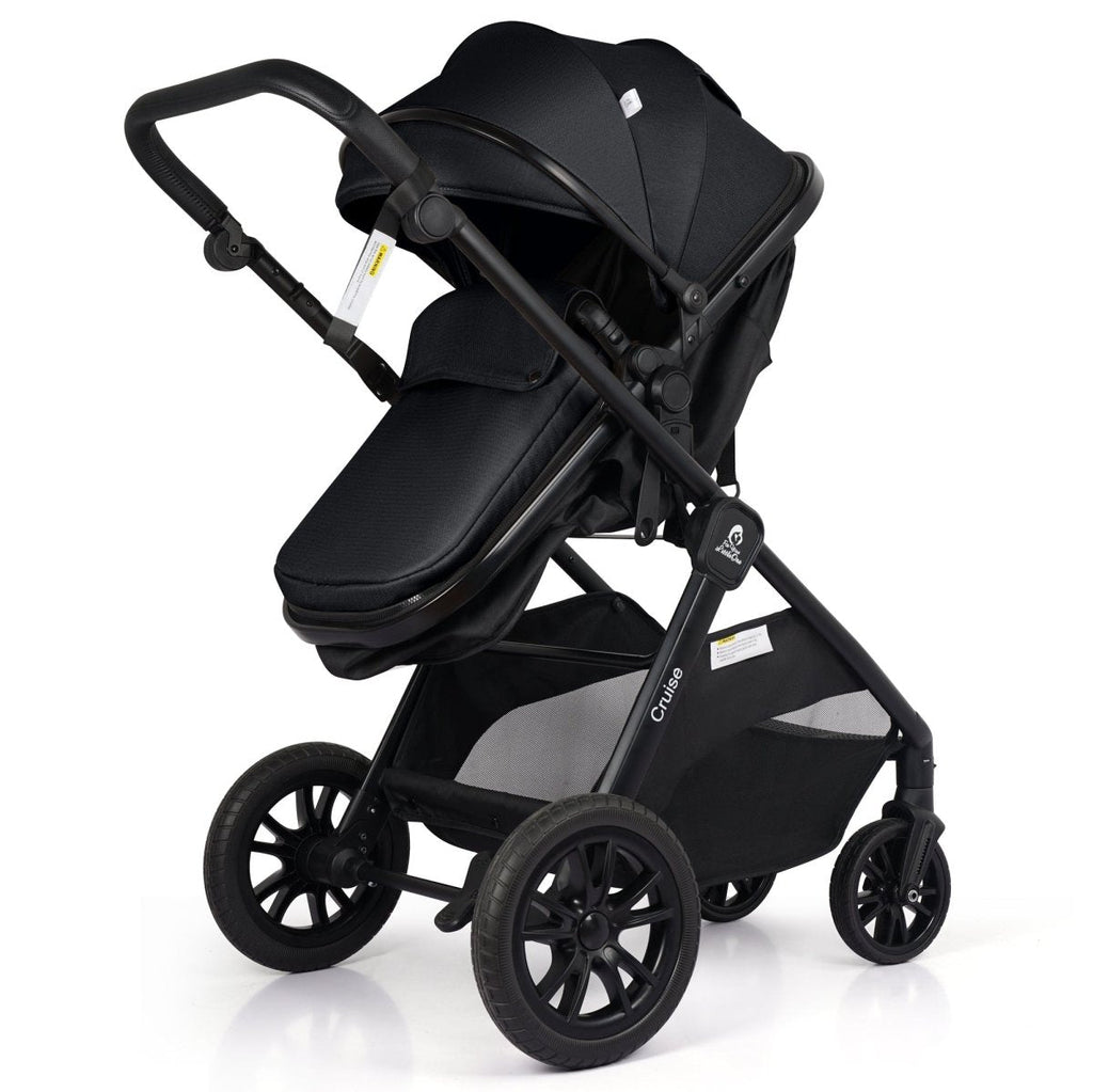 For Your Little One Cruise 3 In 1 Travel System With Car Seat - Eclipse Black (Free Cupholder / Seat Liner Included!)-2