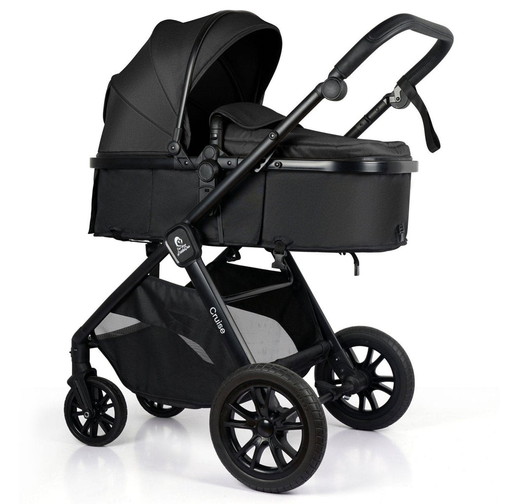For Your Little One Cruise 3 In 1 Travel System With Car Seat - Eclipse Black (Free Cupholder / Seat Liner Included!)-1