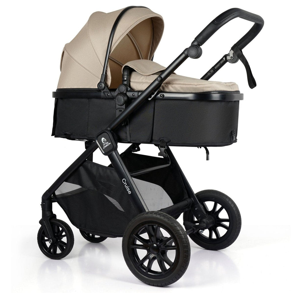 For Your Little One Cruise 3 In 1 Travel System With Car Seat - Dune Beige (Free Cupholder And Seat Liner Included!)-1