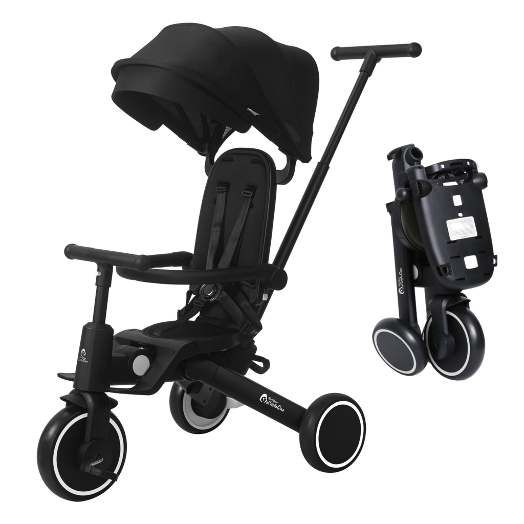 Foryourlittleone Xplor 6 in 1 Foldable Trike - Jet Black (10m-4y)-0