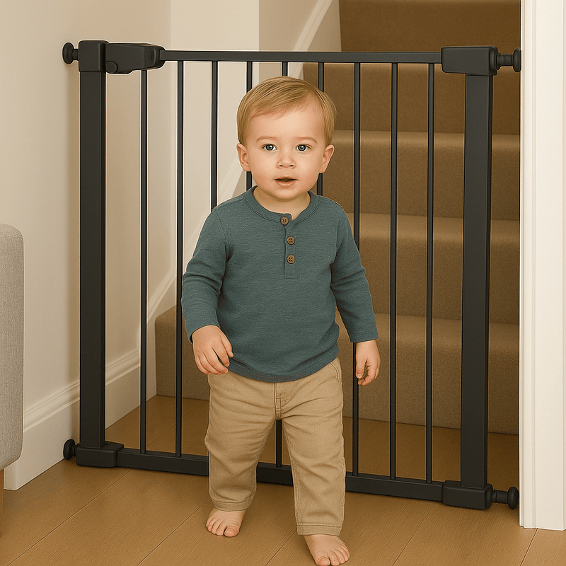 FYLO Baby Safety Stair Gate Pressure Fit 75cm-86cm- Grey- Grade A-1