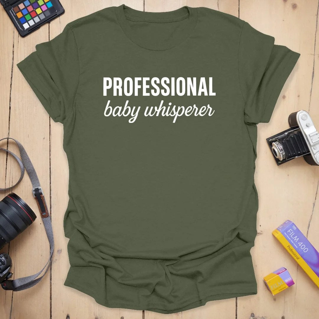 Newborn Photographer T-Shirt - Military Green, 3XL