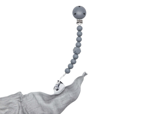 Chewy Pacifier Clip - Grey