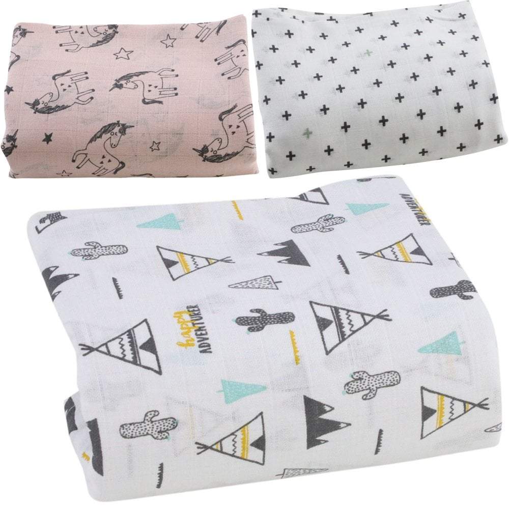 Printed Muslin Squares 100% Cotton 80x80cm-0