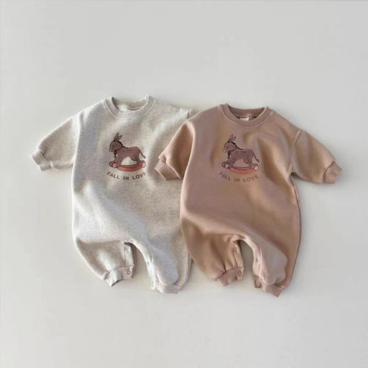 Arrival Baby Cotton Donkey Cartoon Cozy Romper