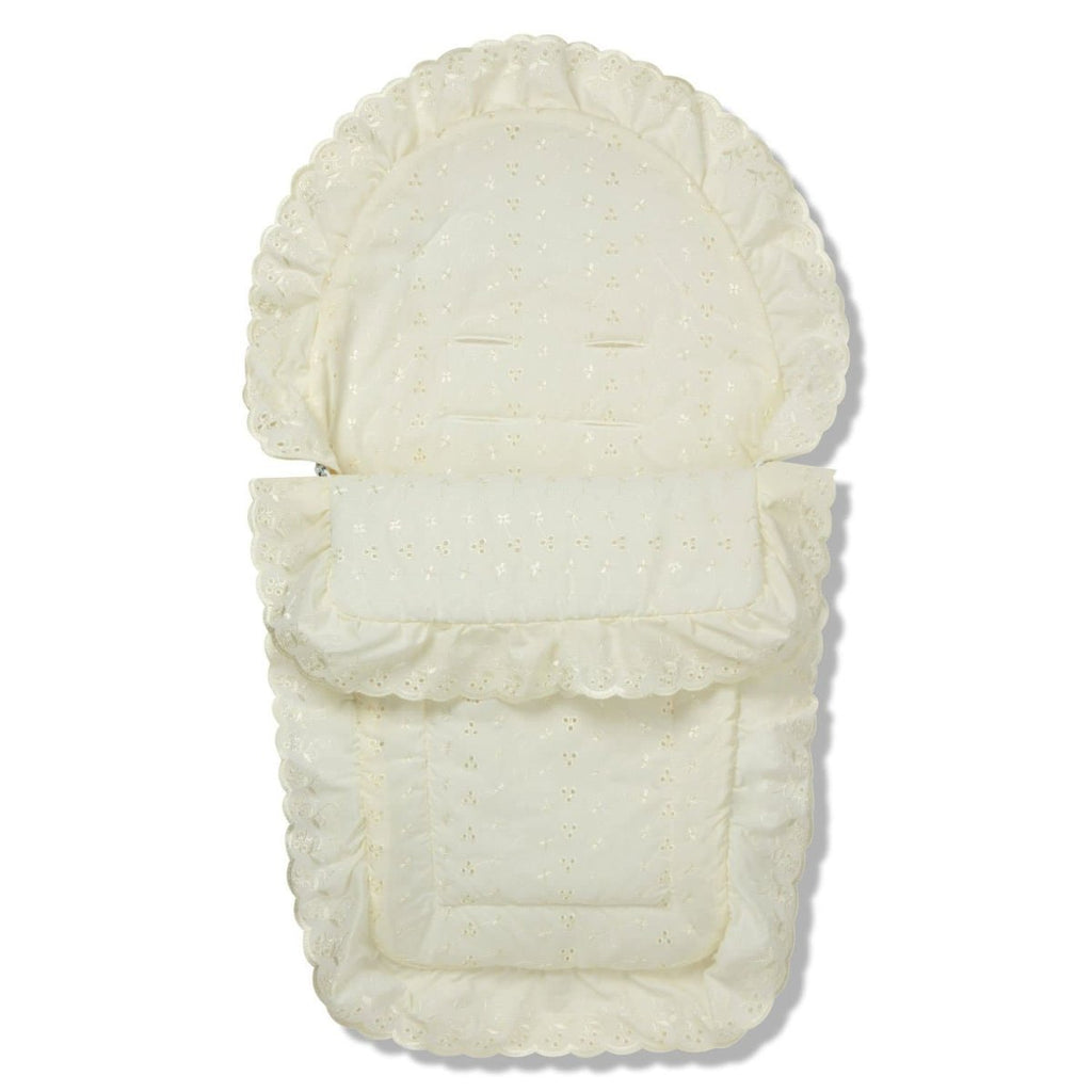 Universal Broderie Anglaise Car Seat Footmuff / Cosy Toes-3