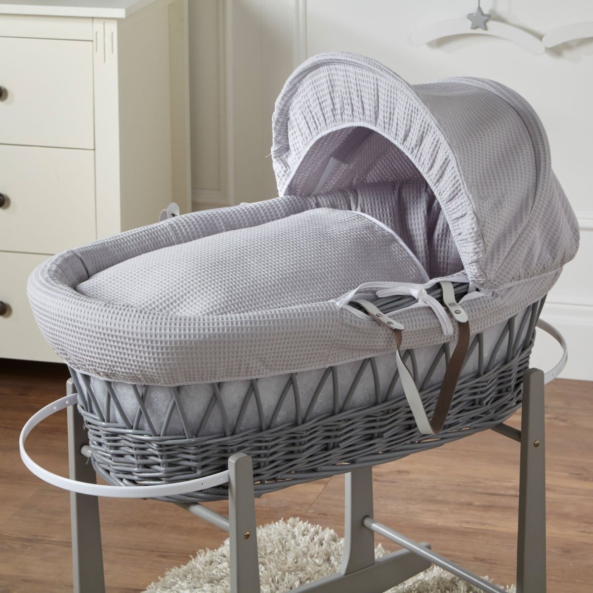 Wicker Moses Basket-No stand included.-19