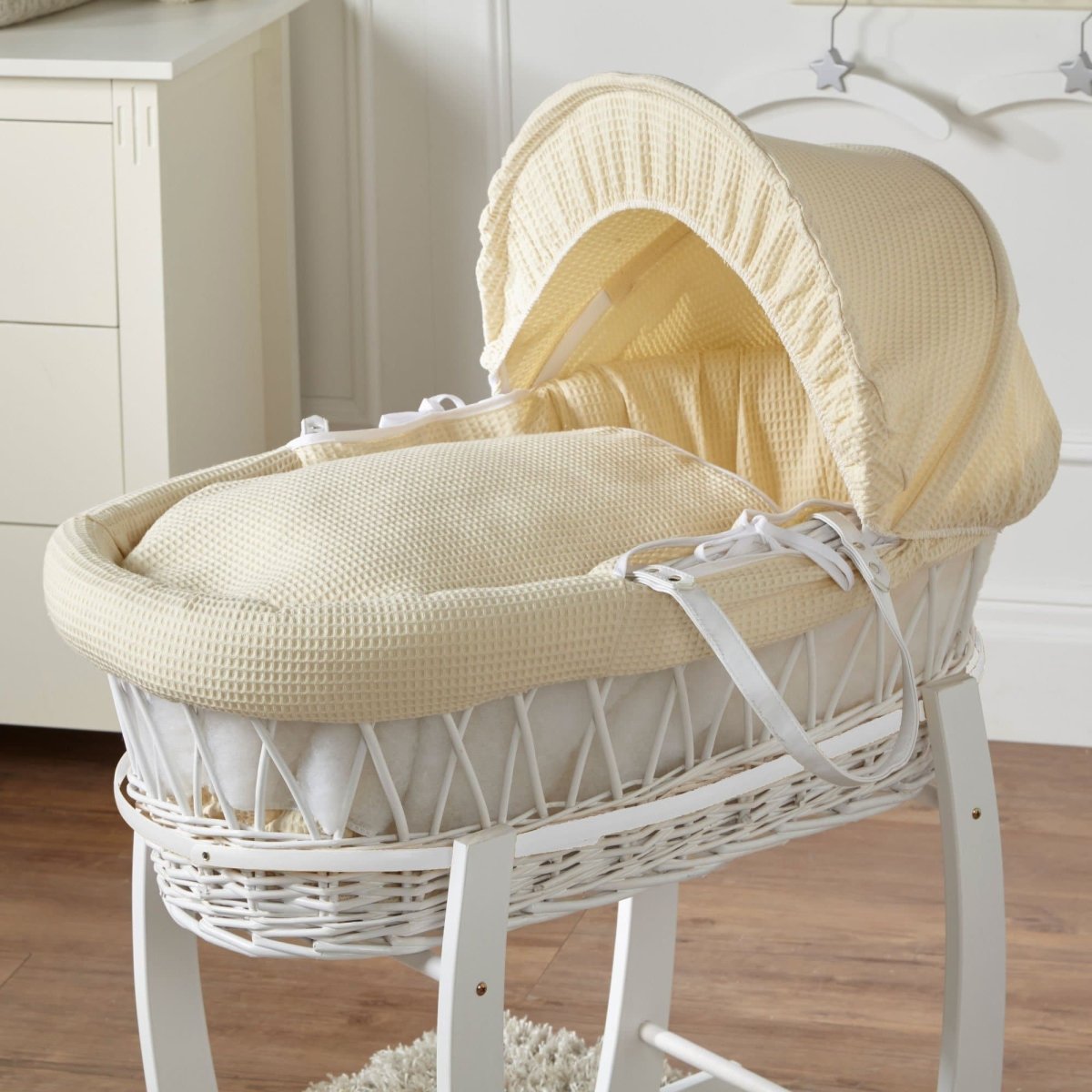 Wicker Moses Basket-No stand included.-8