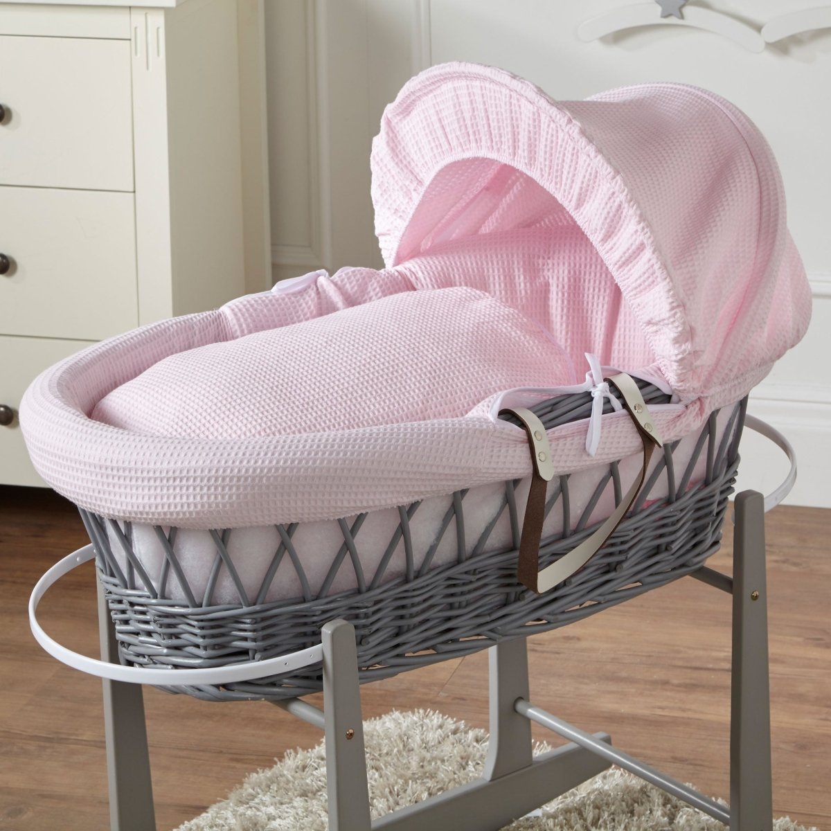 Wicker Moses Basket-No stand included.-17
