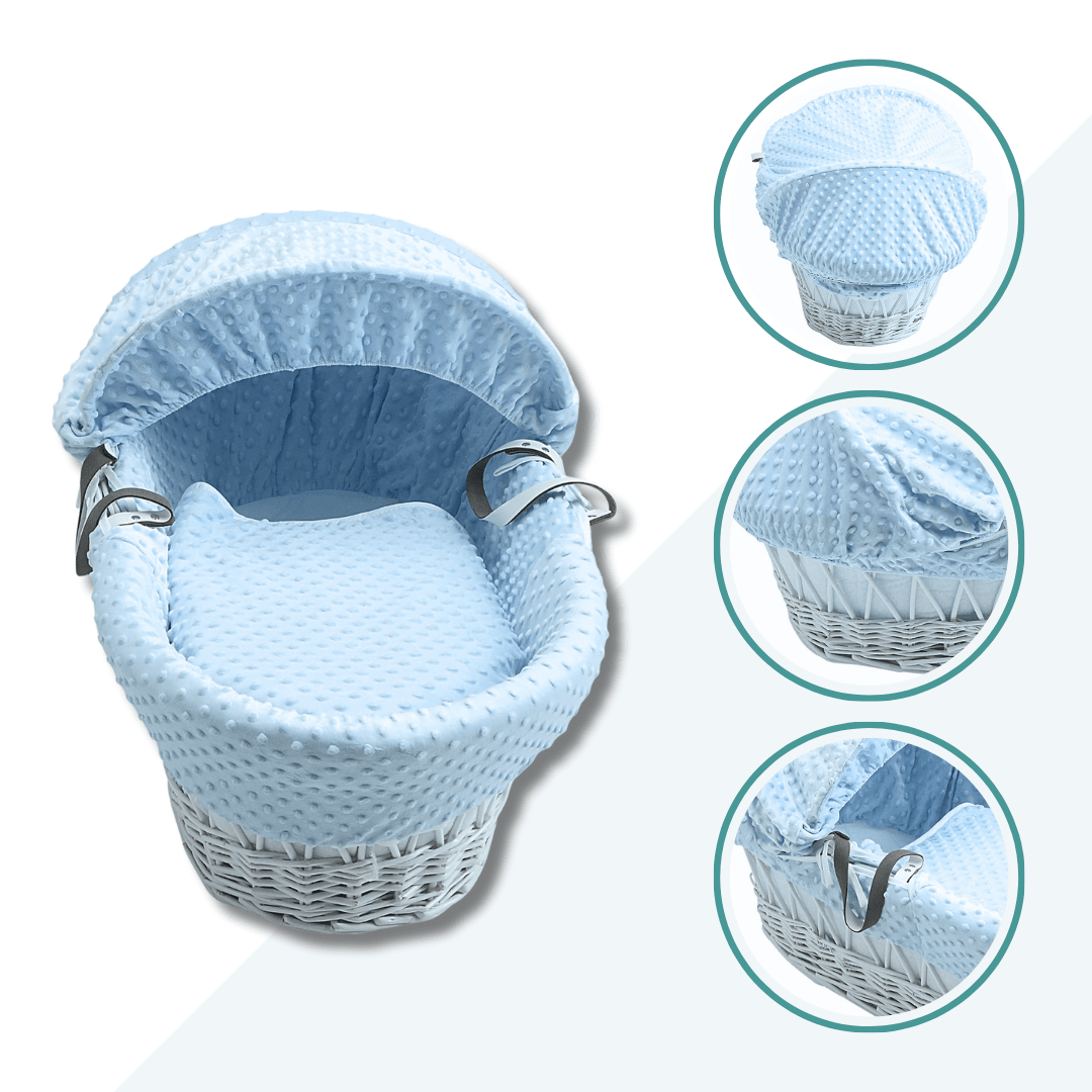 Wicker Moses Basket-No stand included.-4