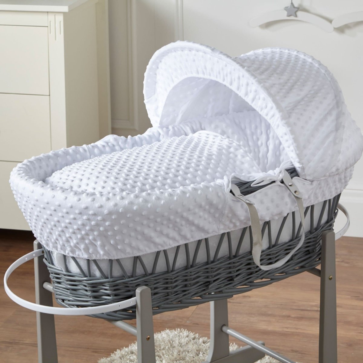 Wicker Moses Basket-No stand included.-20