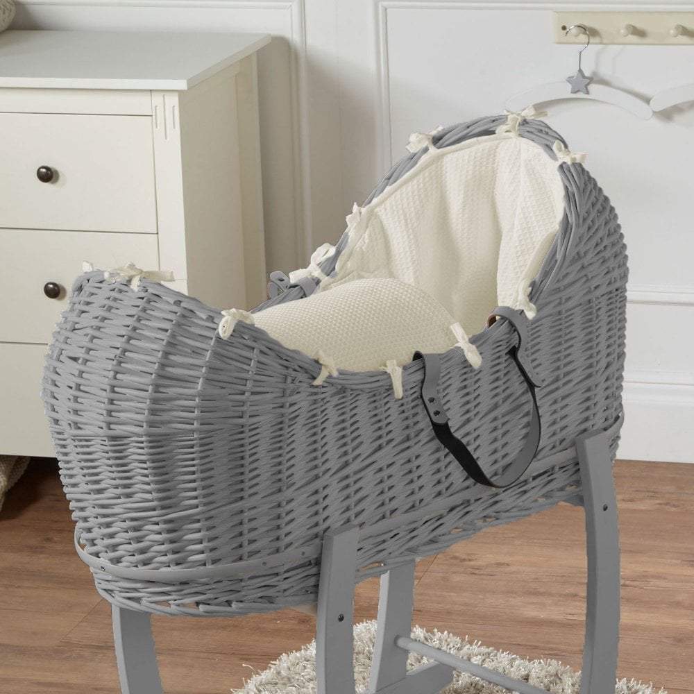 Wicker Pod Baby Deluxe Moses Basket-No stand included-17